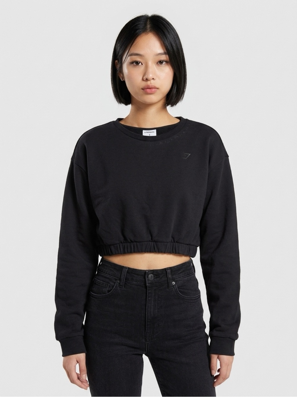Gymshark Black Crewneck Sweatshirt for Women